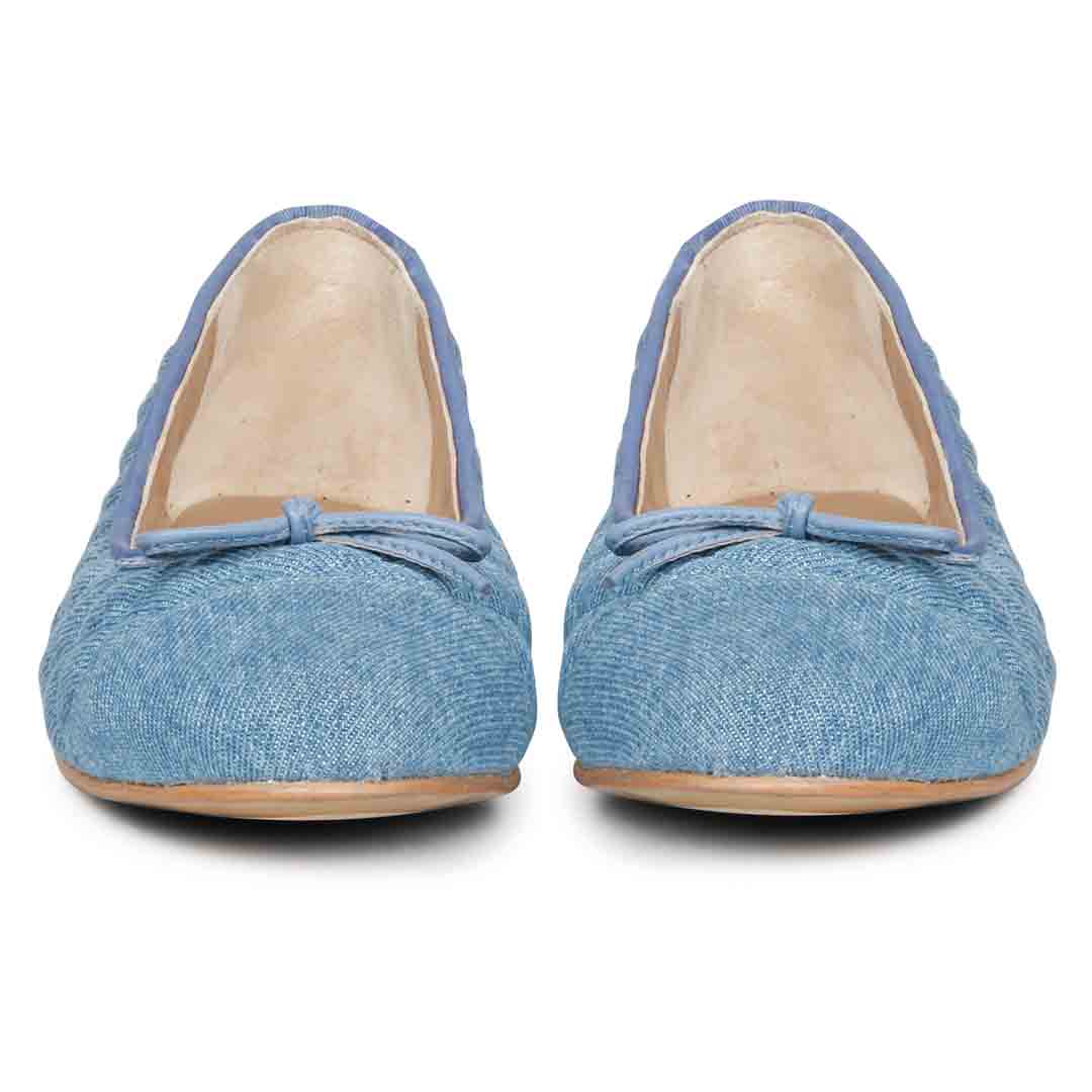 Saint Zinnia Denim Handcrafted Leather Ballerina