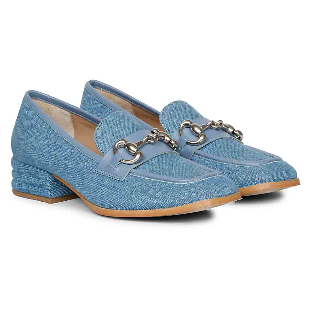 Saint Jacqueline Denim Handcrafted Shoes