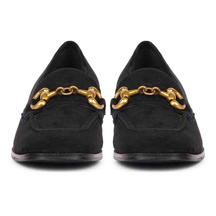 Saint Jacqueline Black Sued Handcrafted Shoes