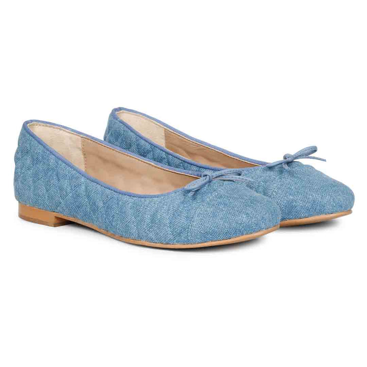 Saint Zinnia Denim Handcrafted Leather Ballerina