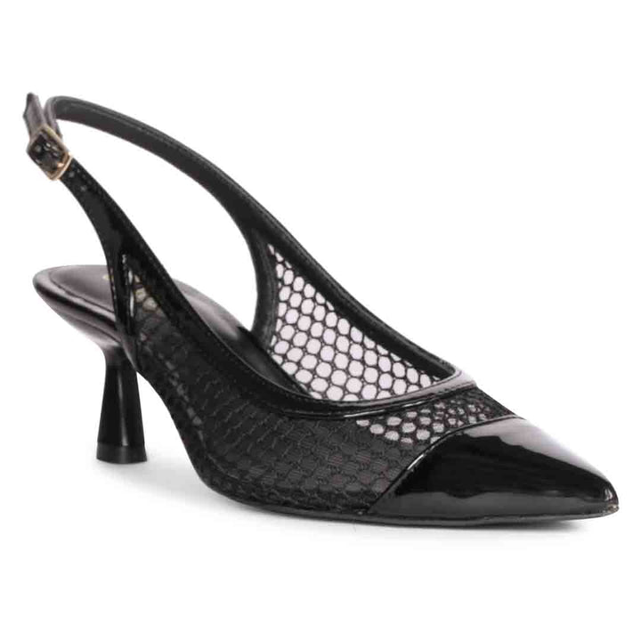 Saint Katy Slingback Mesh Kitten Heel Pumps