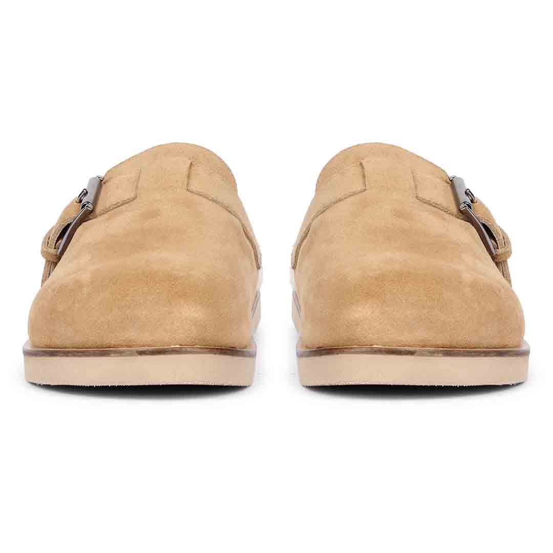 Saint Levy Fur Lining Beige Leather Sandal