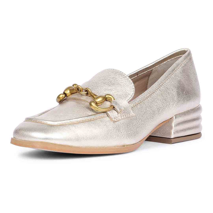 Saint Jacqueline Gold Handcrafted Leather Shoes