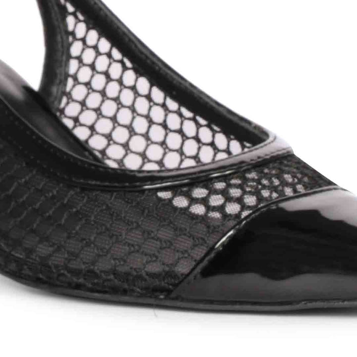 Saint Katy Slingback Mesh Kitten Heel Pumps