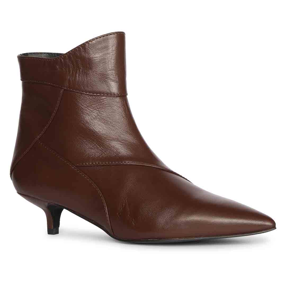 Saint Sharron Chocolate Pointed Toe Ankle Boot