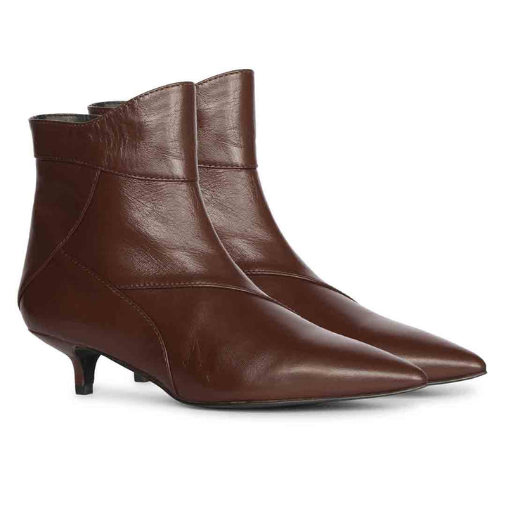 Saint Sharron Chocolate Pointed Toe Ankle Boot