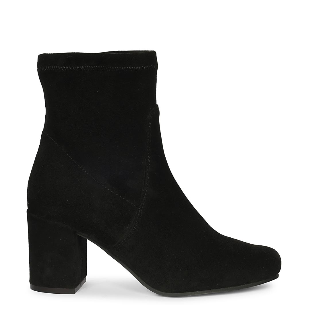 Saint Black Leather High Ankle Boots