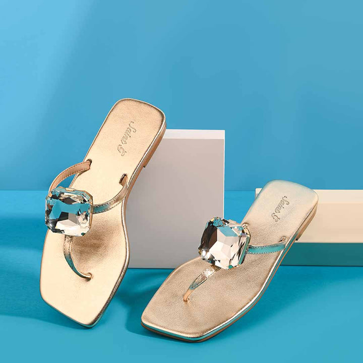 Saint Serena Luxe Platin Leather Sandals