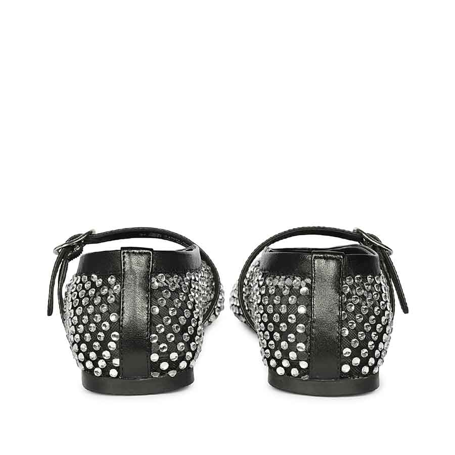 Saint Black Leather Flat