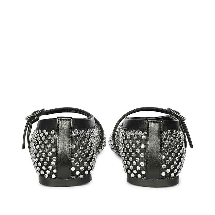 Saint Black Leather Flat