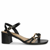 Saint Oryn Black Knot Trim Block Heels