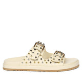 Saint Marnie Off-White Studded Leather Footbed Sandals