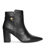 Saint Aurelia Studded Black Leather Block Heel Ankle Boots
