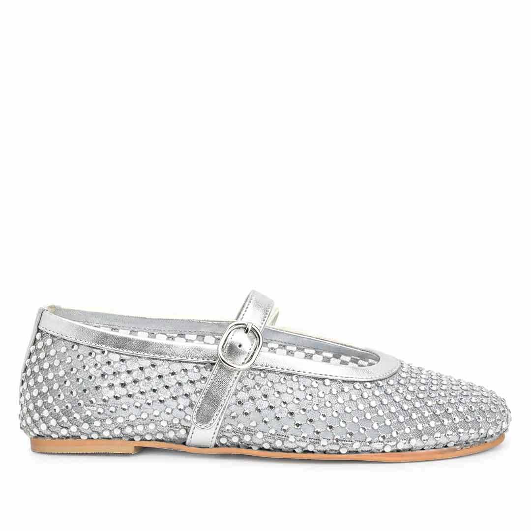 Saint Silver Leather Flat
