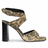 Saint Maelle Leopard Suede Leather Heels