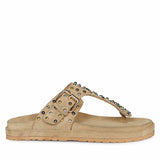 Saint Cappuccino Suede Leather Footbed Sandals