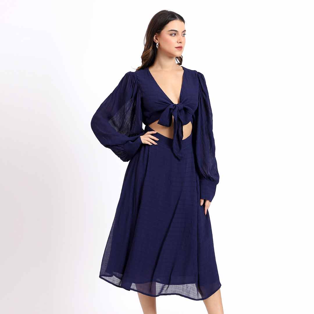 Saint Aurora Womens Blue Colour Long Dress