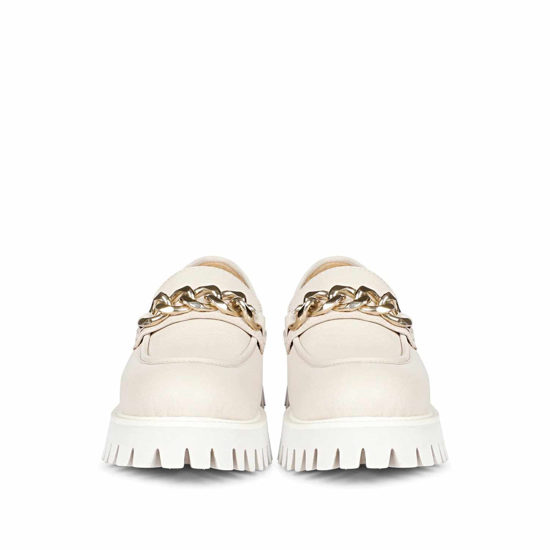 Off-White Leather Moccasins - Saint Clara Collection: Stylish and comfortable shoes