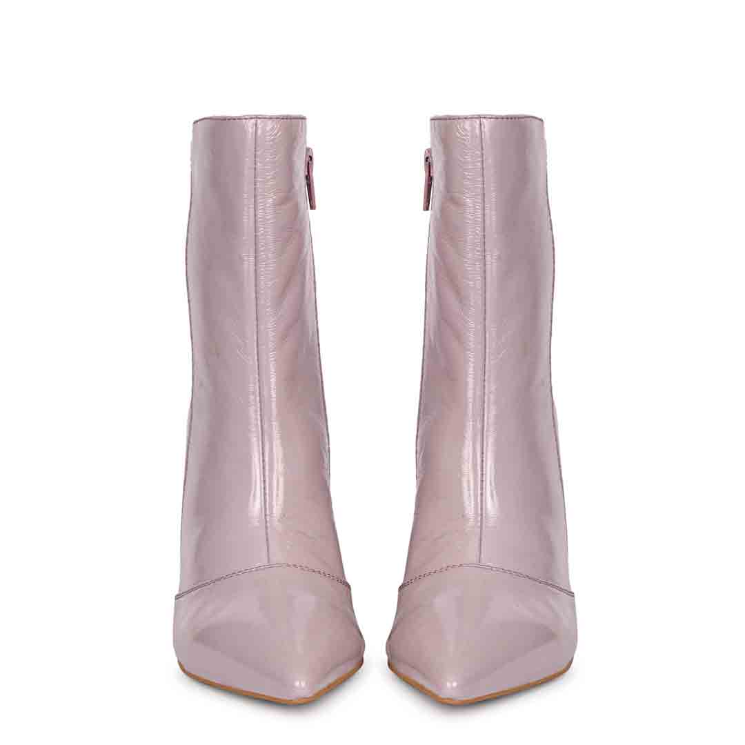 Saint Alaina Lilac Leather Block Heel Boots