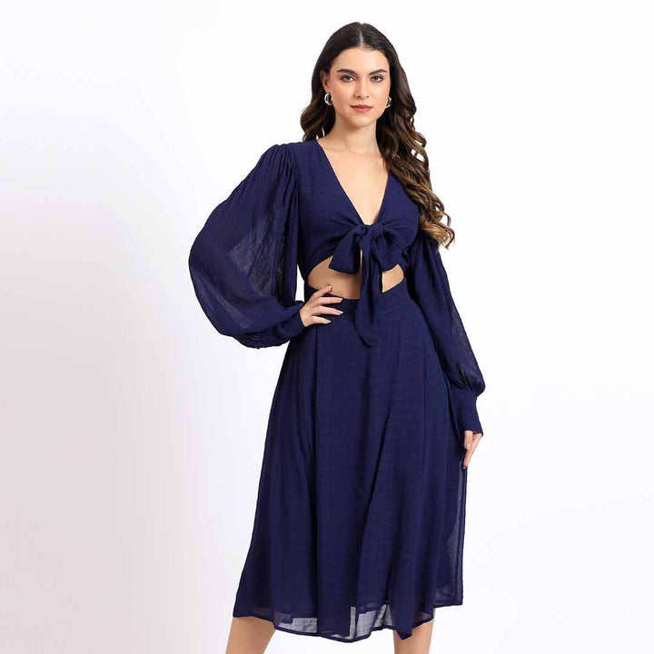 Saint Aurora Womens Blue Colour Long Dress