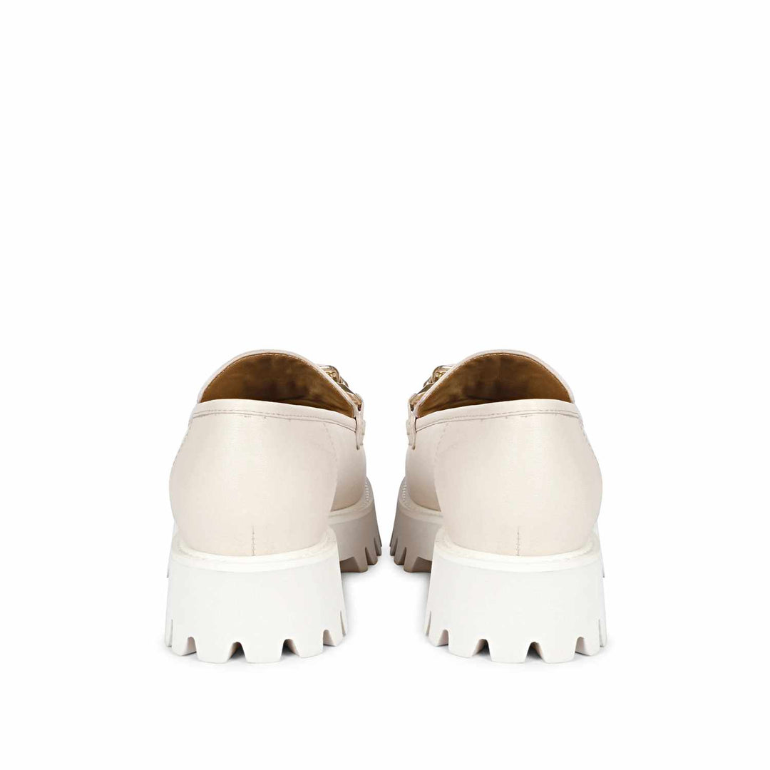 Off-White Leather Moccasins - Saint Clara Collection: Stylish and comfortable shoes