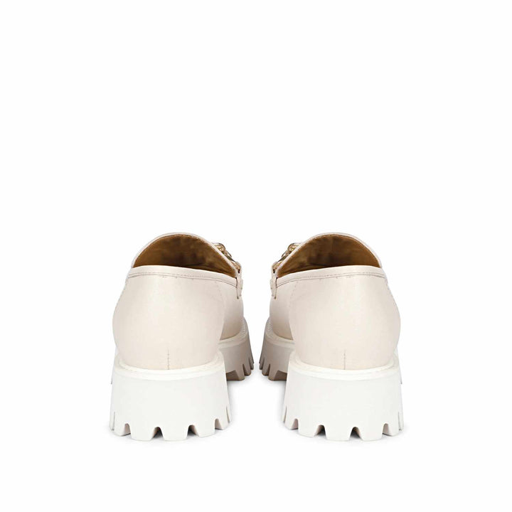 Off-White Leather Moccasins - Saint Clara Collection: Stylish and comfortable shoes