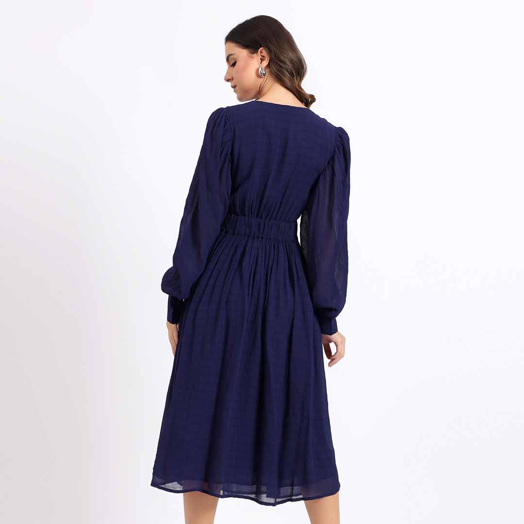 Saint Aurora Womens Blue Colour Long Dress