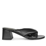 Saint Athena Black Glove Leather Block Heels