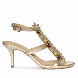 Saint Vesper Embellished Platin Leather Stilettos