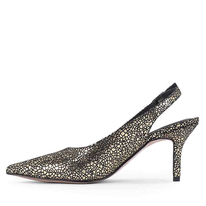 Saint Callie Metallic Gold Leather Pumps