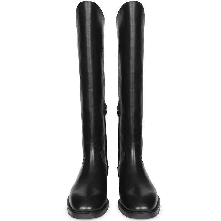Saint Black Knee High Boots