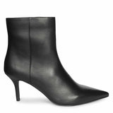 Saint Harriet Black Crinkle Patent Leather Kitten Heel Pointed Boots