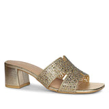 Saint Gold Leather Block Heels