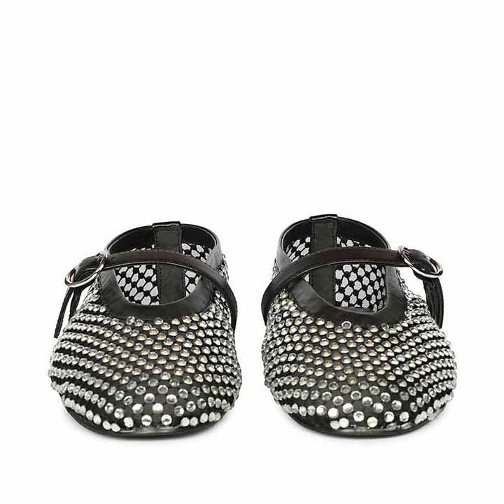 Saint Black Leather Flat
