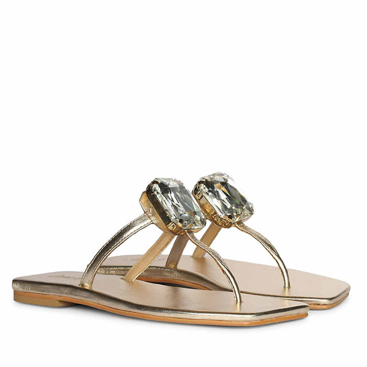 Saint Serena Luxe Platin Leather Sandals