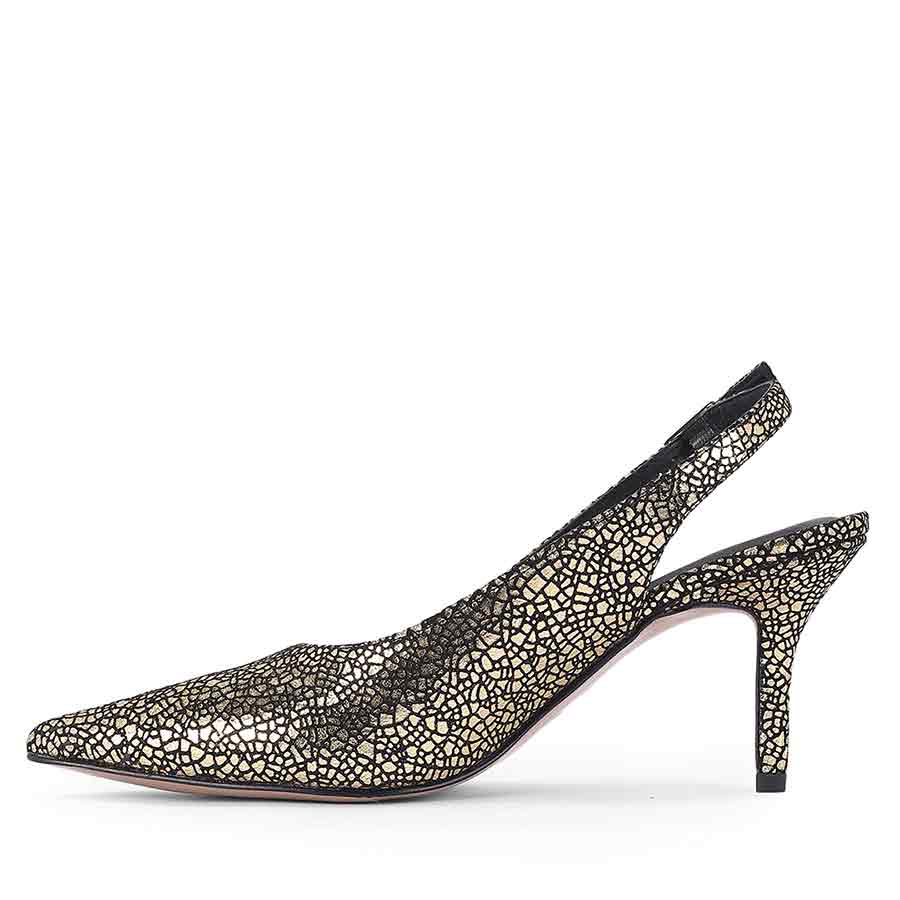 Saint Callie Metallic Gold Leather Pumps