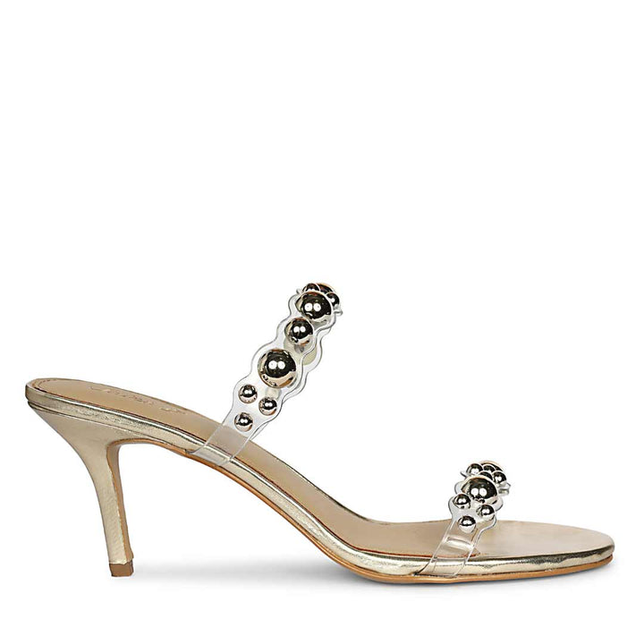 Saint Lumi Studded Gold Stiletto Heels