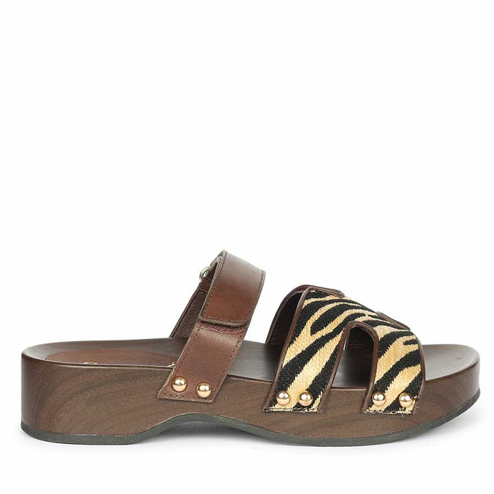 Saint Mikayla brown Leather Platform Sandals