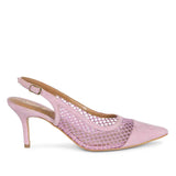 Saint Katy Lilac Slingback Mesh Pumps