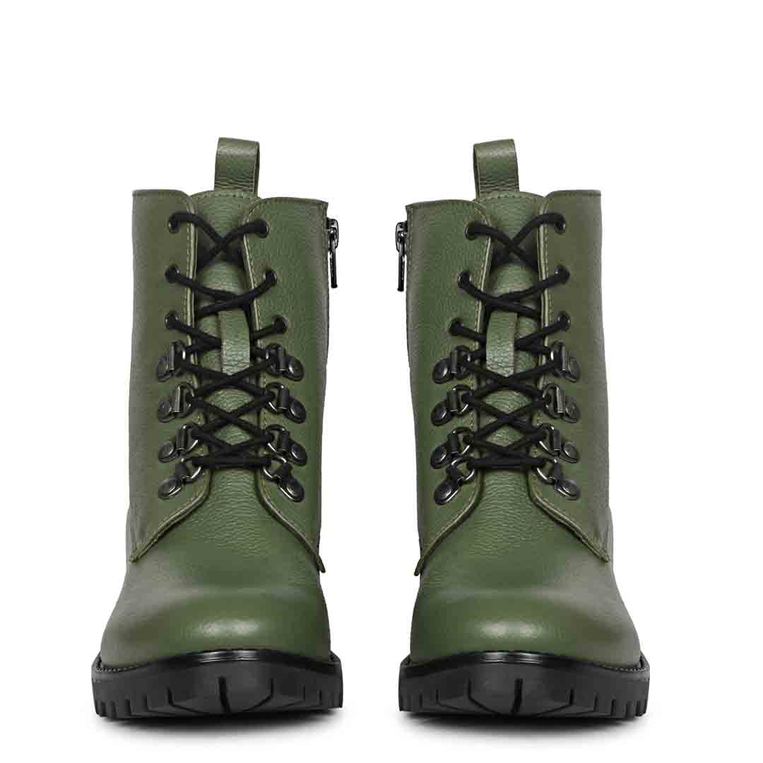 Saint Moira Olive Green Leather Ankle Boots 36 / Olive Saint Moira Olive Green Leather Ankle Boots 36 / Olive