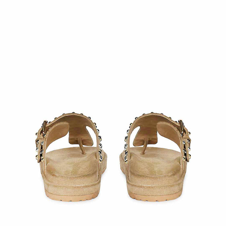 Saint Cappuccino Suede Leather Footbed Sandals