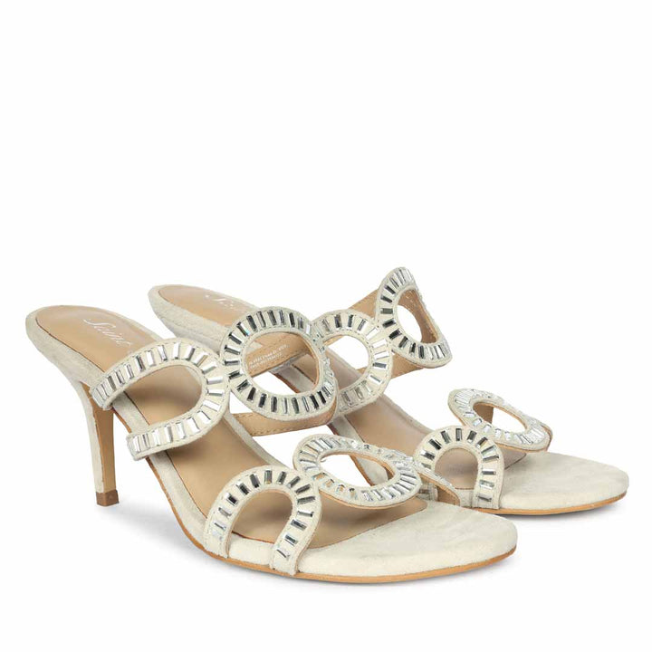 Saint Ivory Leather Heel