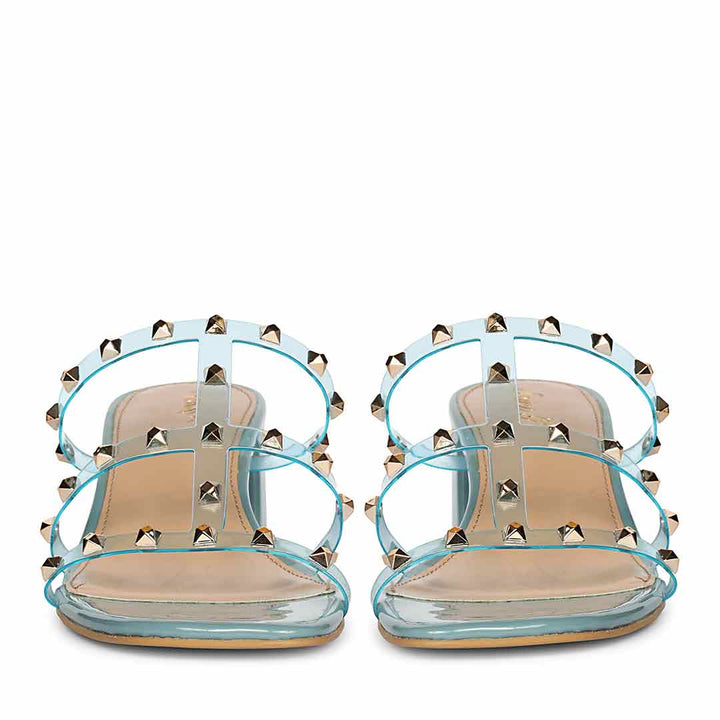 Fashion Blue Block Heel Sandals
