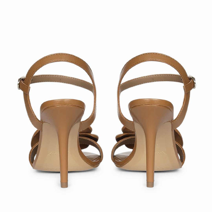 Saint Veronique Flower Embellished Cuoio Leather Stilettos