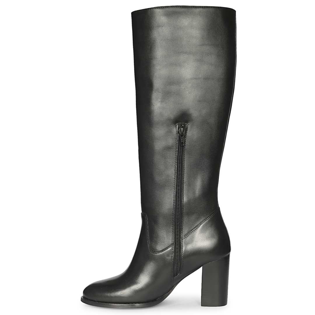 Saint Gillian Black Leather Knee High Long Boots