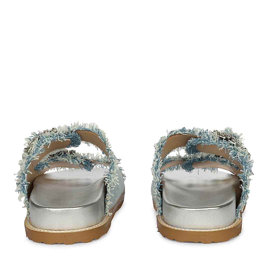 SaintG Blue Denim Footbed Sandals