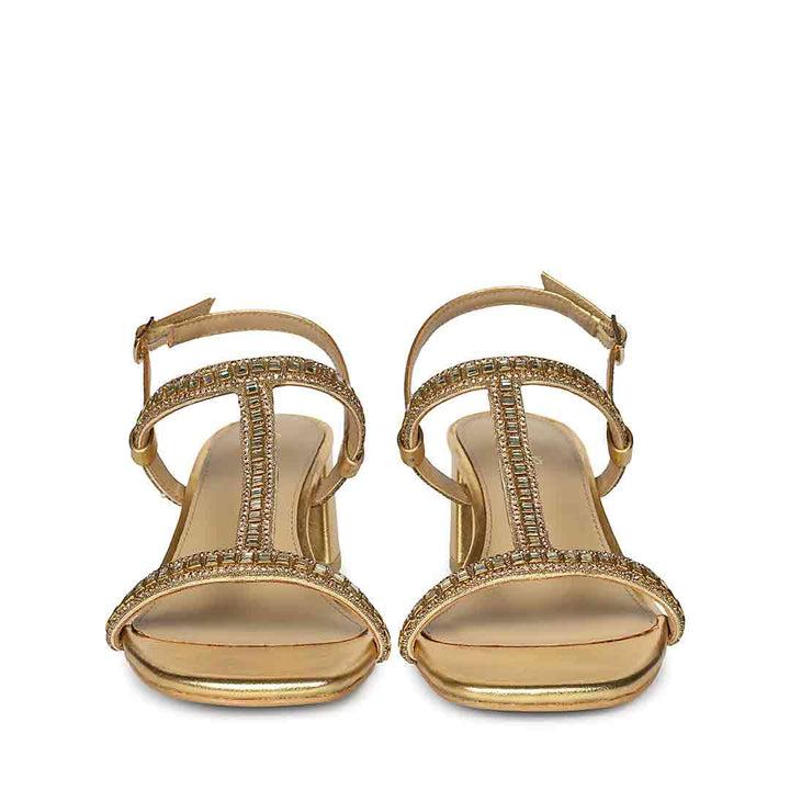 Saint Juno Golden Hour Jewel Leather Block Heel