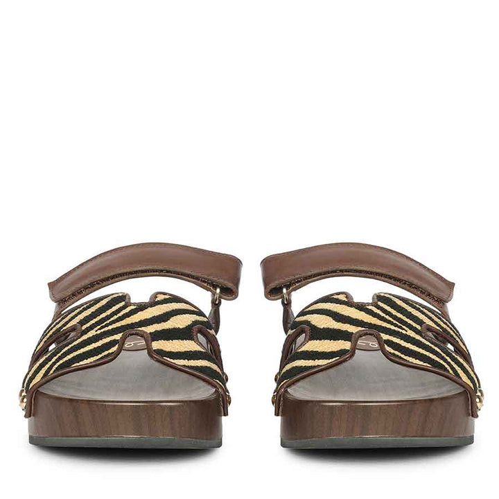 Saint Mikayla brown Leather Platform Sandals