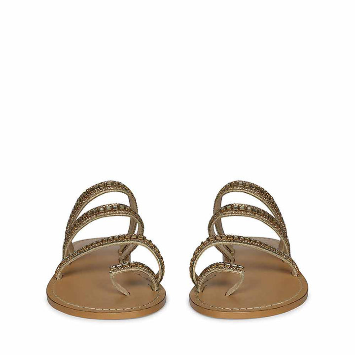 Saint Amber Stone Gold Leather Flats