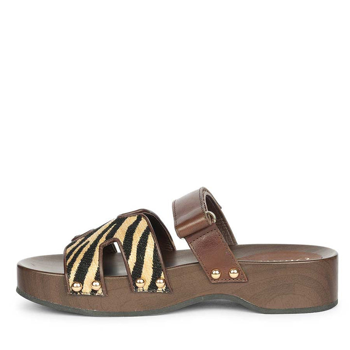 Saint Mikayla brown Leather Platform Sandals